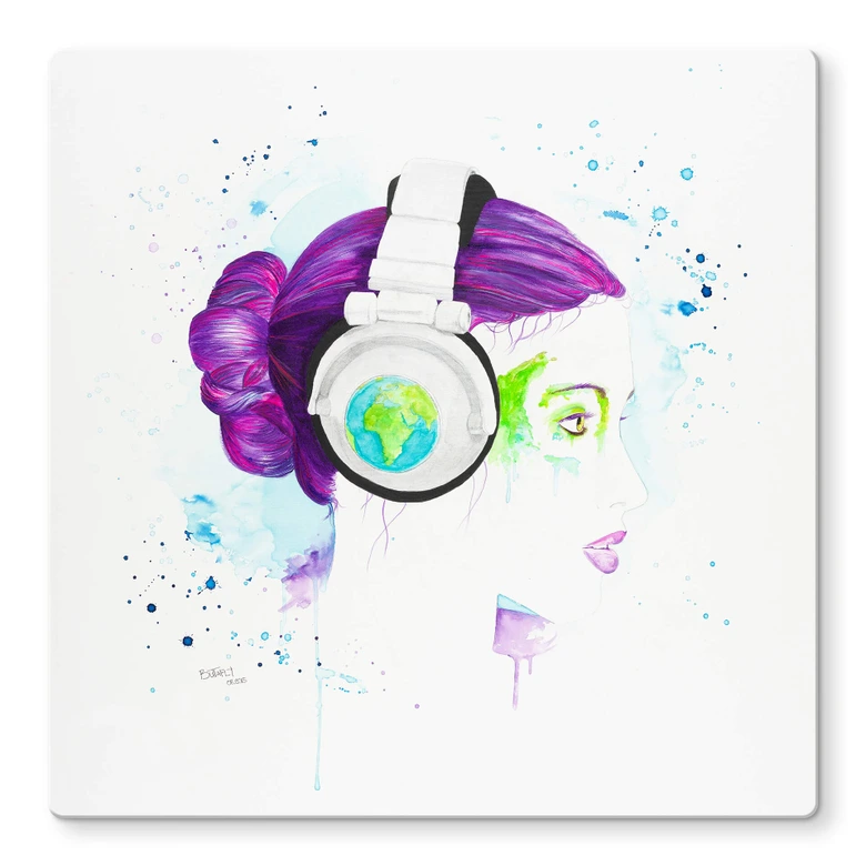Glasbild Buttafly - Listen to the World 