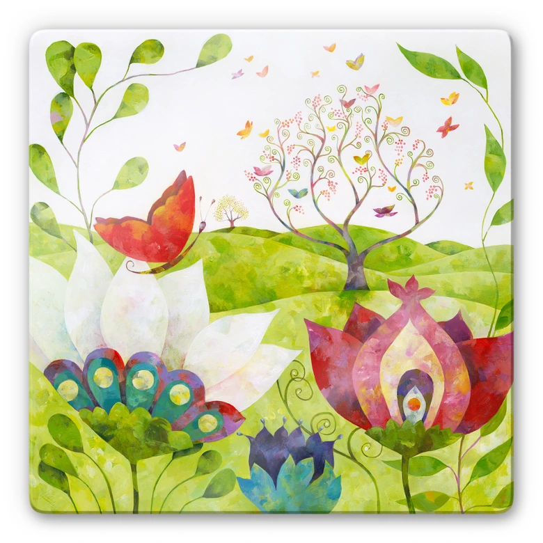 Glasbild Blanz - Sommerwiese 