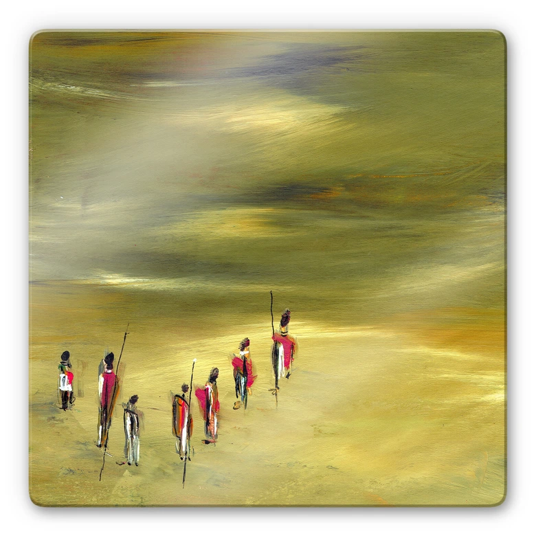 Glasbild Niksic - Die Wanderer 