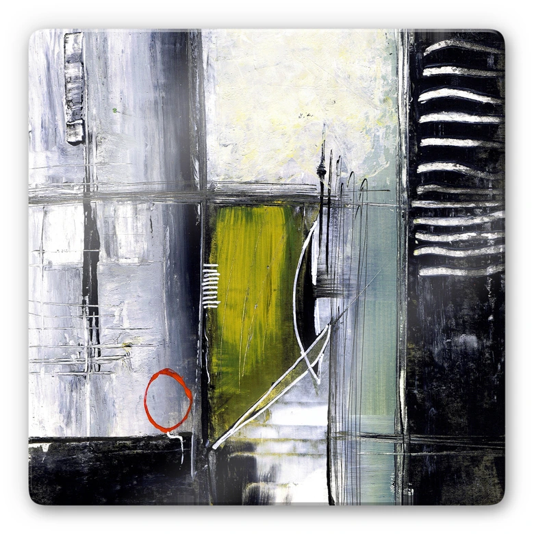 Glasbild Niksic - Gespannter Bogen - quadratisch 