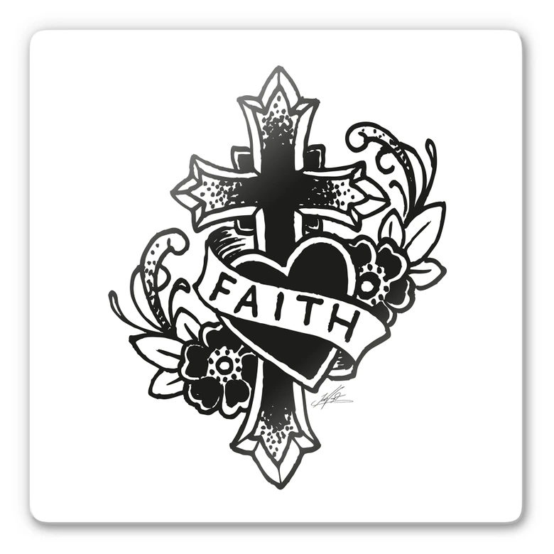 Tableau en verre - LA Ink - Faith 