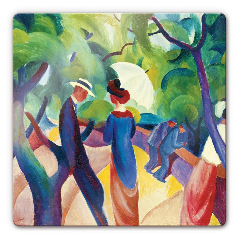 Tableau en verre - Macke - Promenade 
