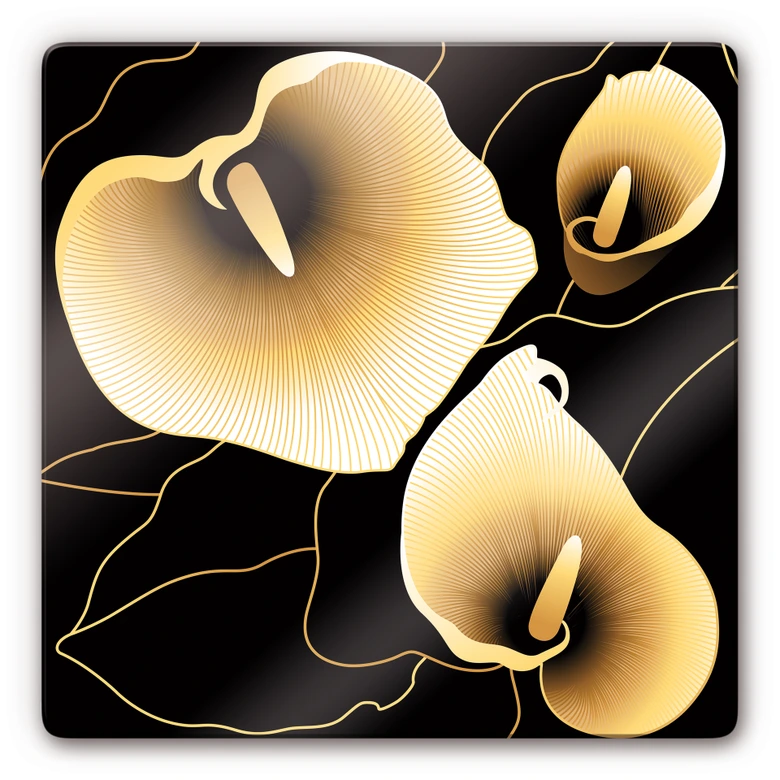 Glasbild Calla-Lilie 01 