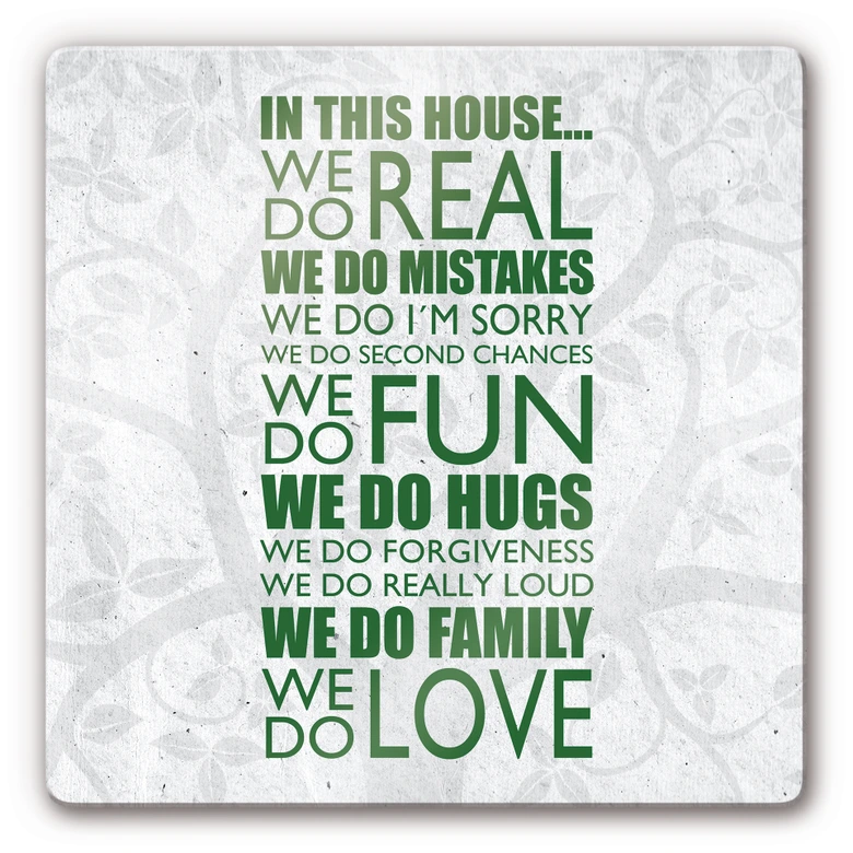 Glasbild In this house... 