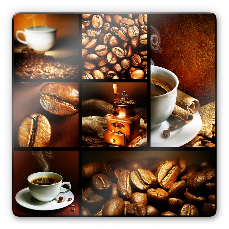 Glasschilderijen Genietmomentje Koffie 