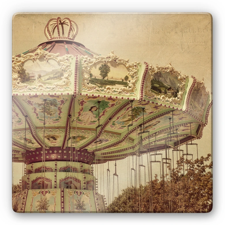 Glasbild Kettenkarussell 