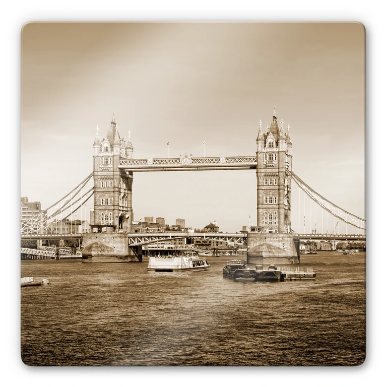 Glasbild Tower Bridge - quadratisch 