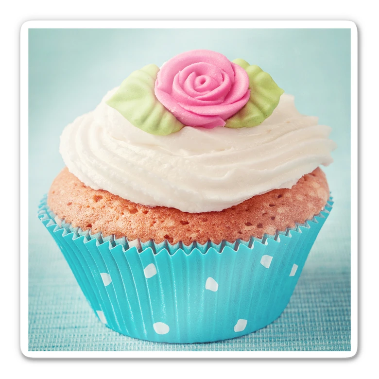 Glasbild Sweet Cupcake - quadratisch 