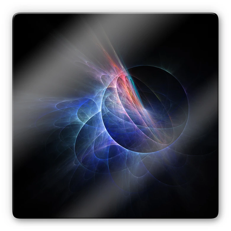 Glasbild Chaos Ray Black 