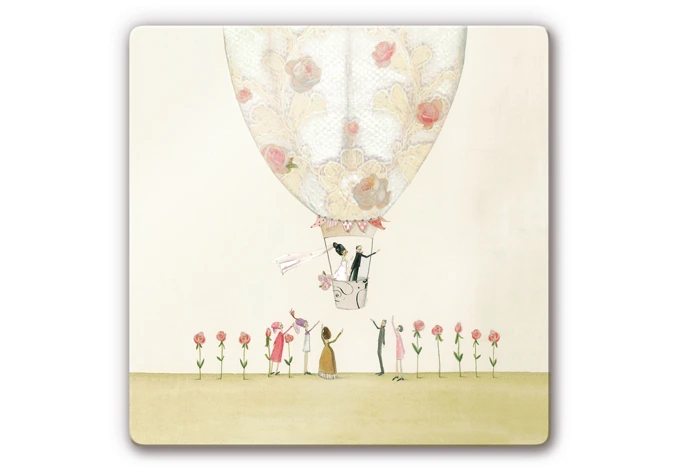 Glasbild Leffler - Hochzeitsballon 