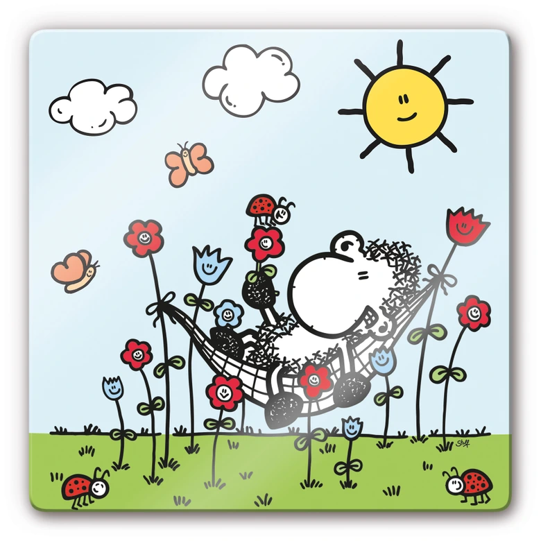 Glasbild sheepworld Ganz viel nix 