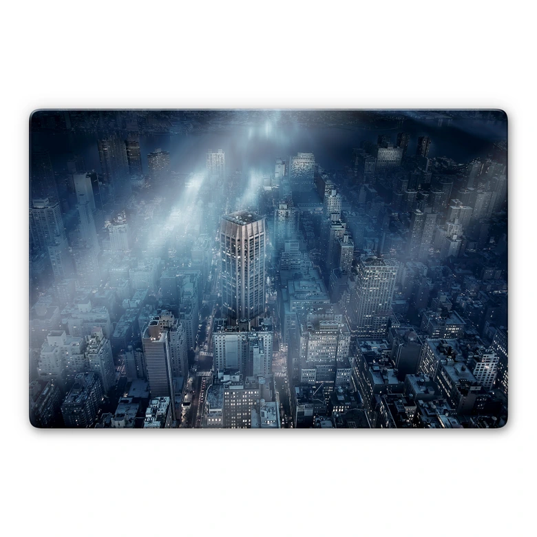 Glasbild Løndal - Nebel in NYC 