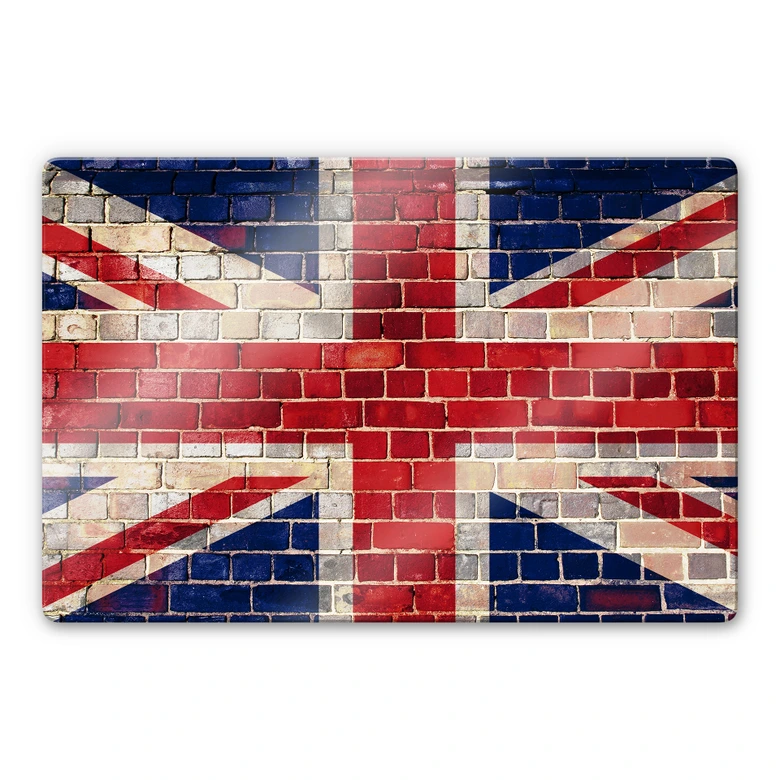 Glasbild Union Jack Mauer 