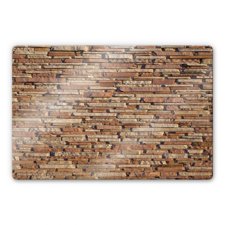 Glasbild Mauer 05 