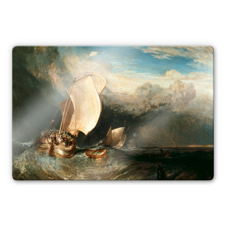 Glasbild Turner - Fischerboote 