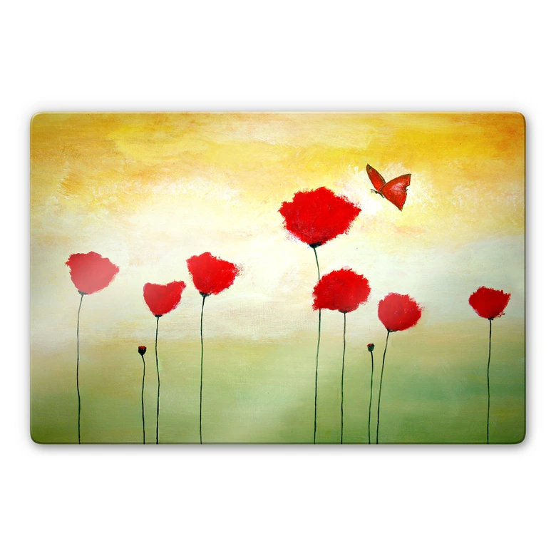 Glasbild Melz - Kleiner Schmetterling 