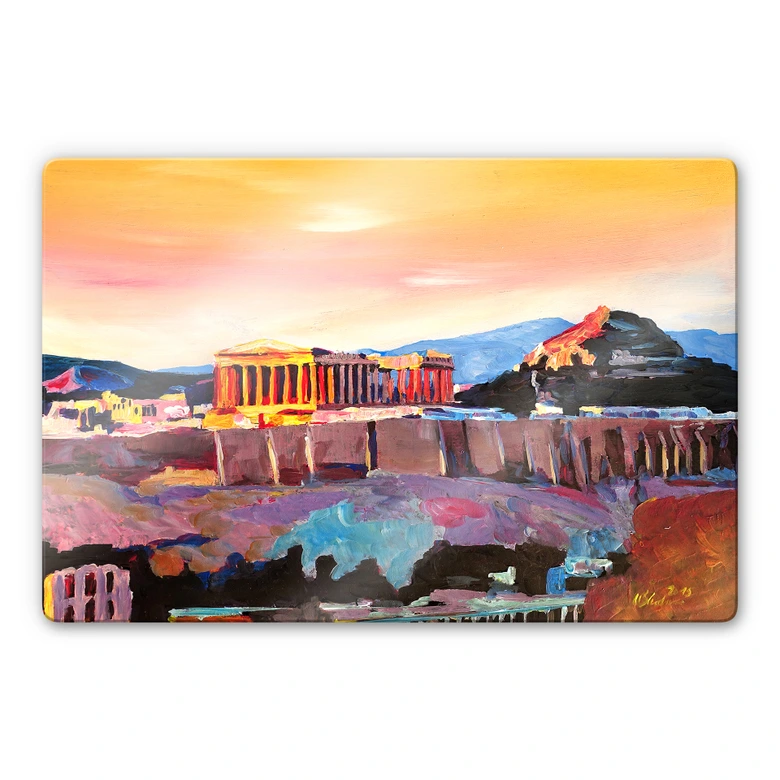 Glasbild Bleichner - Akropolis in Athen 