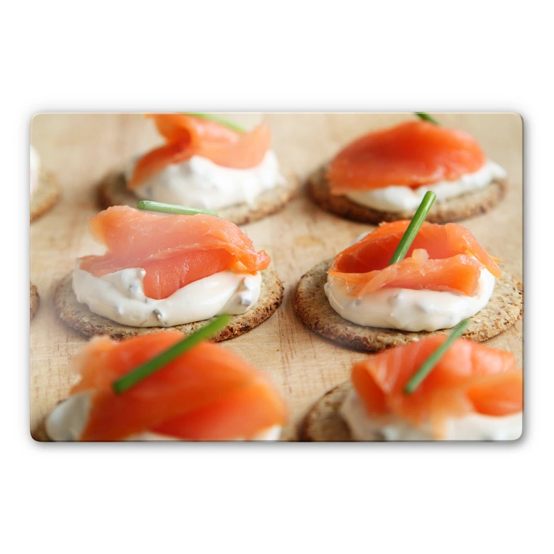 Glasbild Salmon Appetizer 