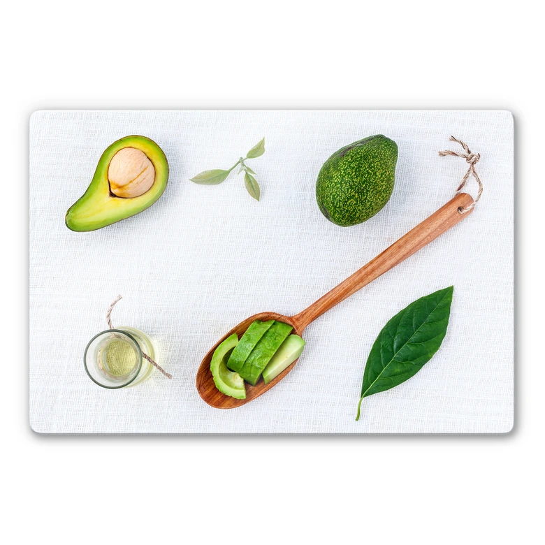 Glasbild Frische Avocado 