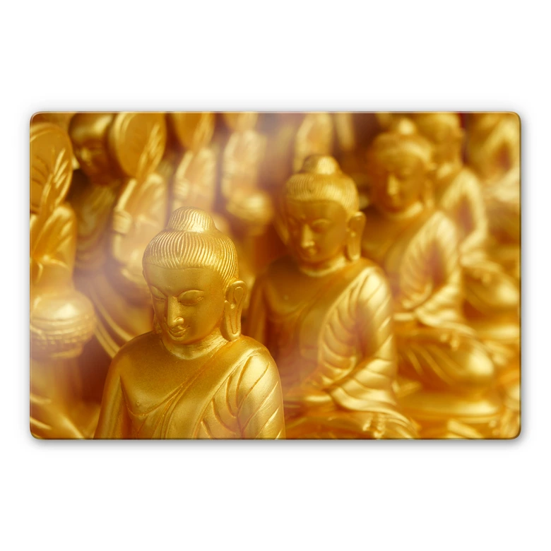 Glasbild Golden Buddha 