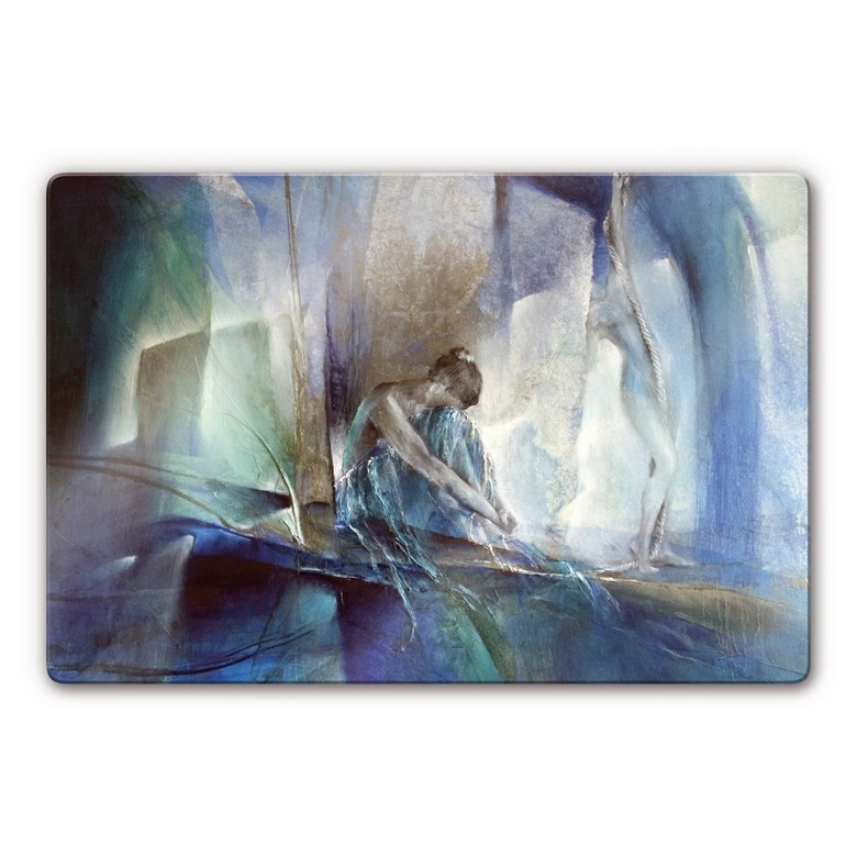 Glasschilderij Schmucker - Blauwe Kamer 