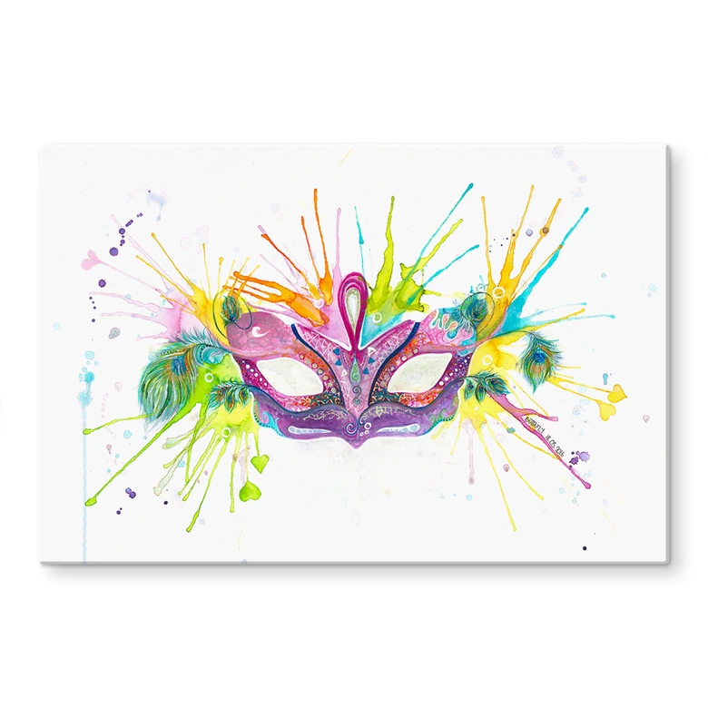 Glasbild Buttafly - Mardi Gras 