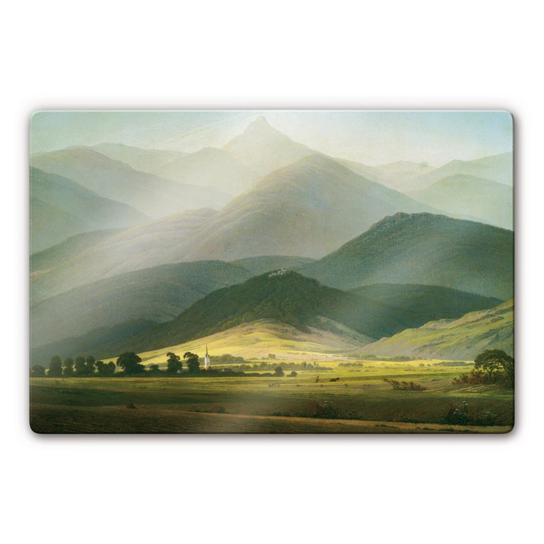 Tableau en verre - Friedrich - Paysage de montagne 