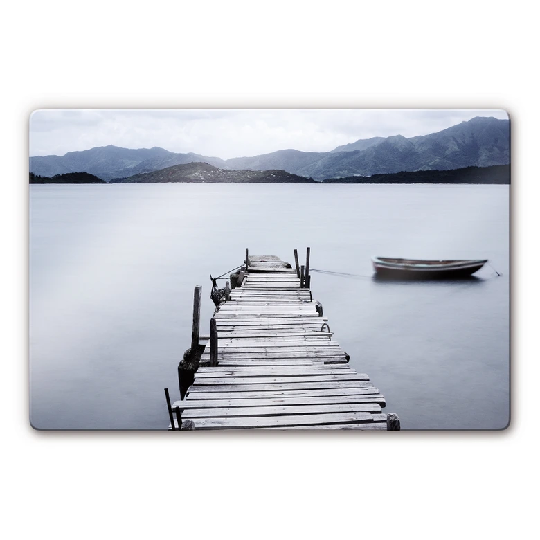 Tableau en verre - Lac de Montagne 