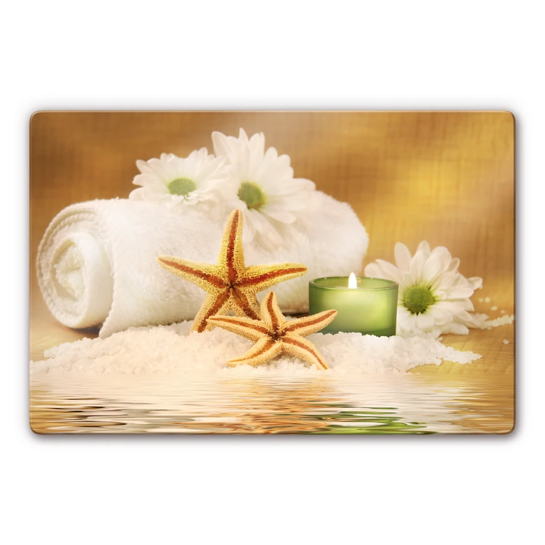 Tableau en verre - Candle Snow 