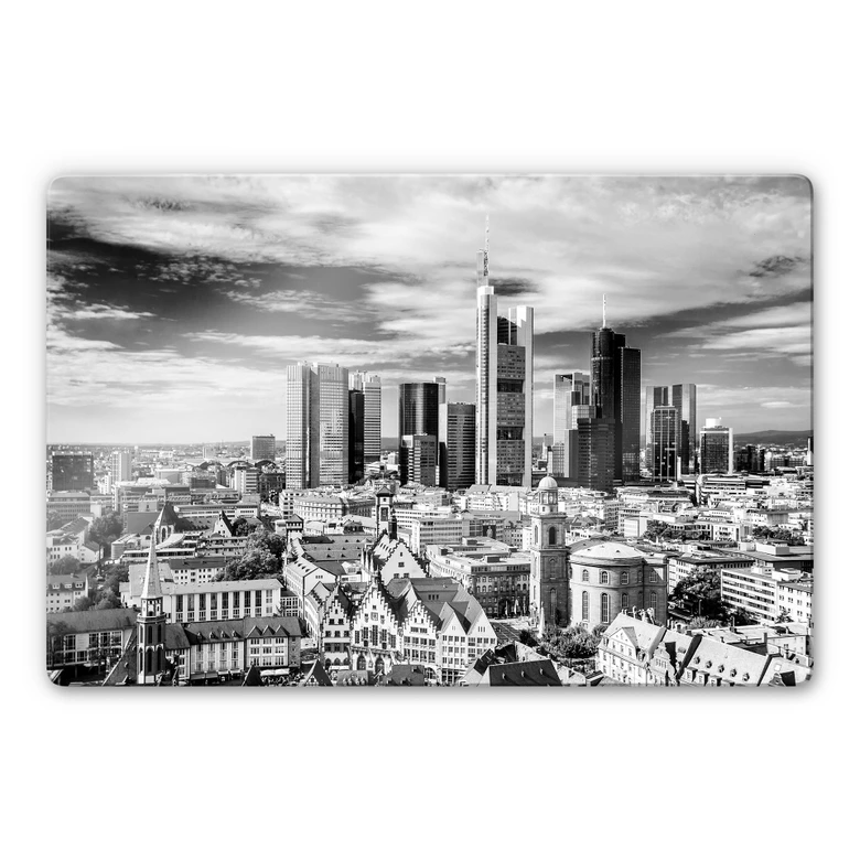 Glasschilderijen Skyline Frankfurt 