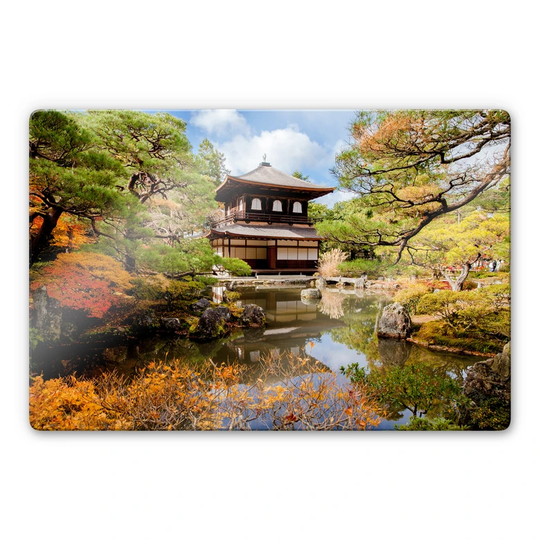 Glasbild Japanischer Tempel 2 