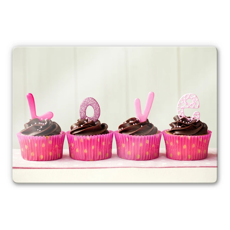 Glasschilderijen Lovely Cupcakes 
