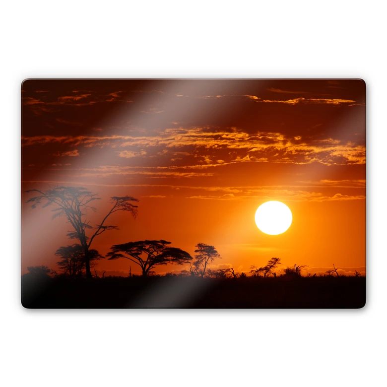 African Steppe Glass art 