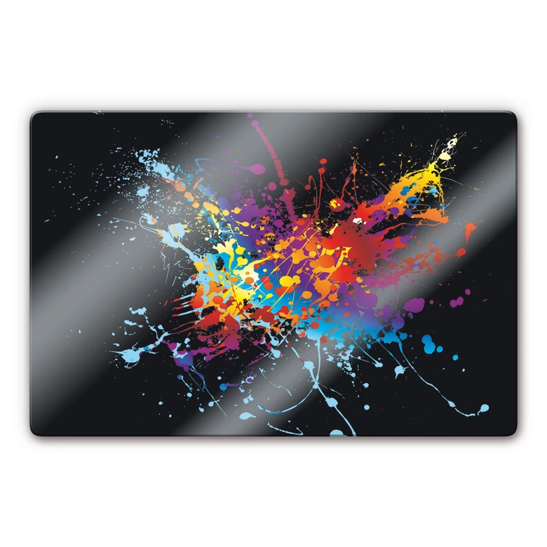 Glasschilderijen Kleurenexplosie 