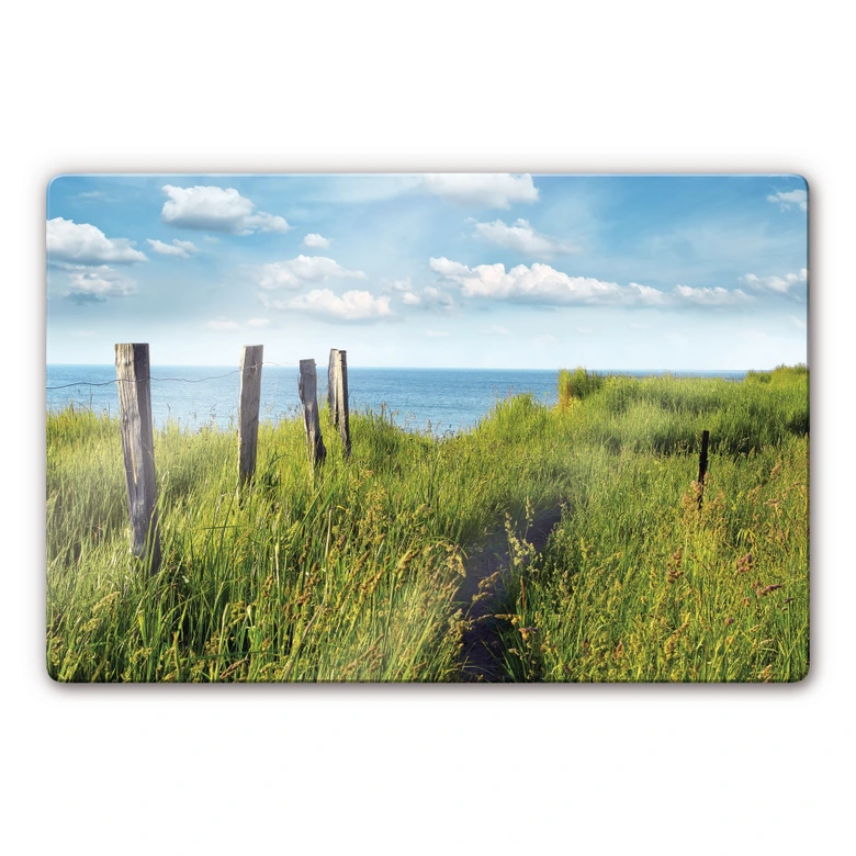 Glasbild Weg zum Meer 