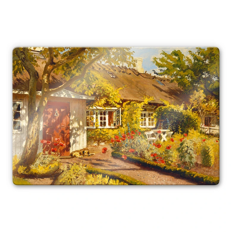 Glasbild Langer - Das Gartenhaus 
