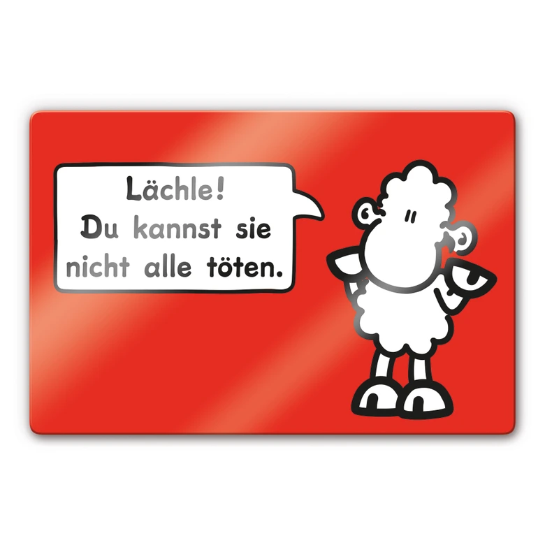 Glasbild sheepworld Worthelden Lächle 