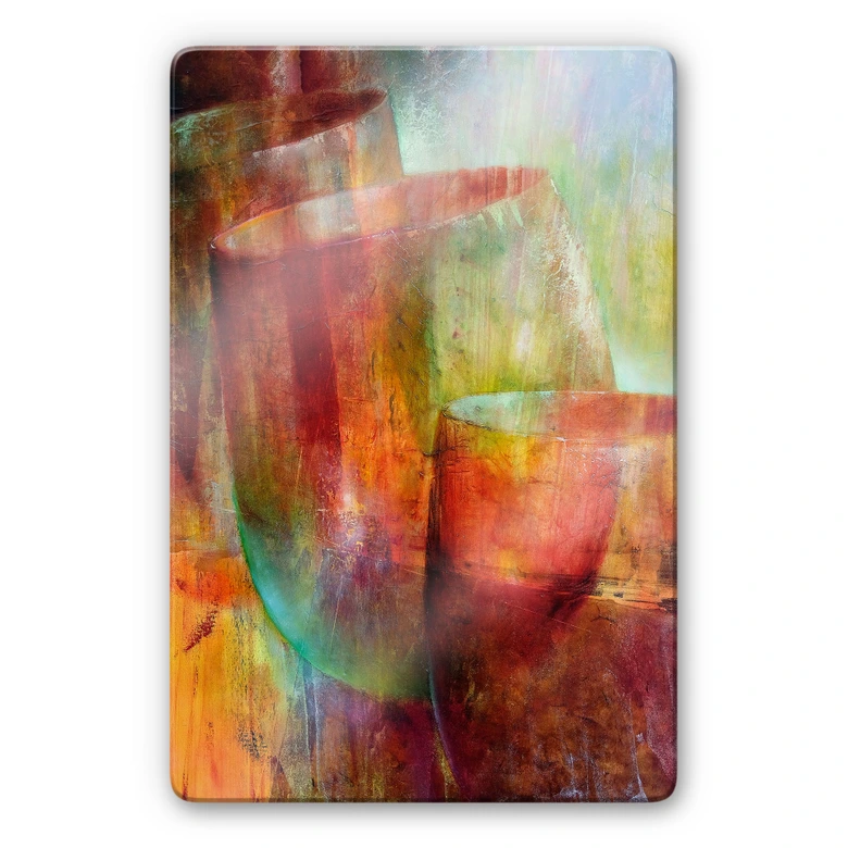Glasbild Schmucker - Zwei Gläser 