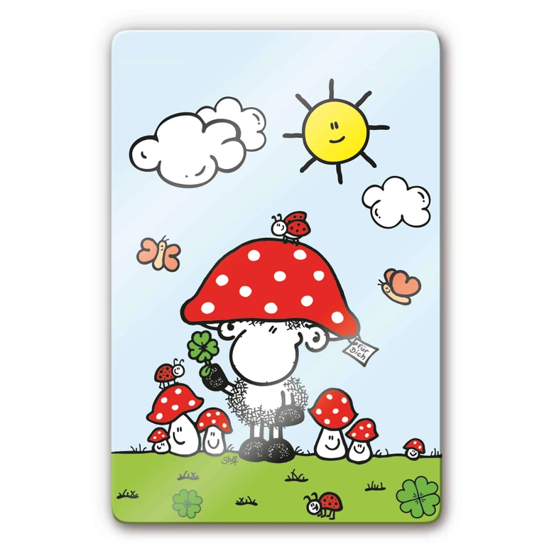Sheepworld - Bringing you happiness Glass art 