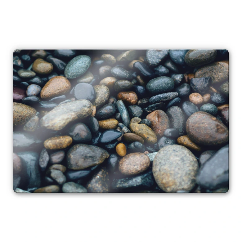 Glasbild  - Steinstrand 02 