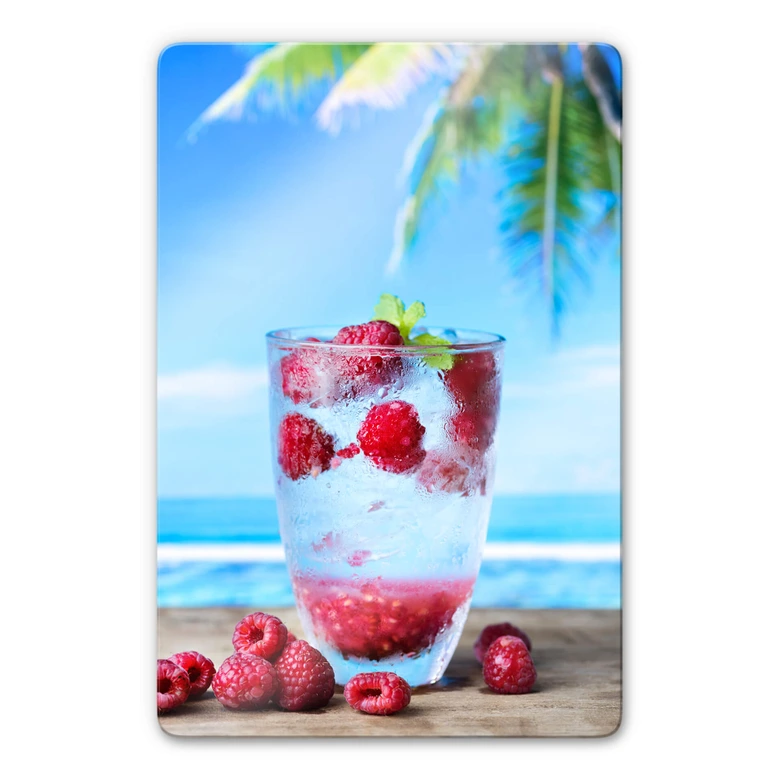 Glasschilderij Tropical Raspberry 