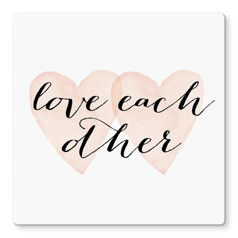 Glasbild Confetti & Cream - Love each other 