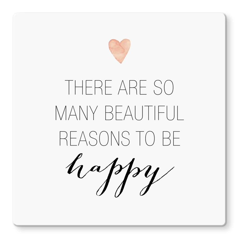 Glasbild Confetti & Cream - Many reasons to be happy 