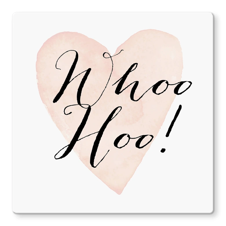 Glasbild Confetti & Cream - Whoo Hoo 