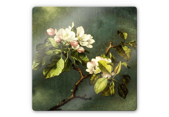 Glasbild Heade - Apfelblüten 
