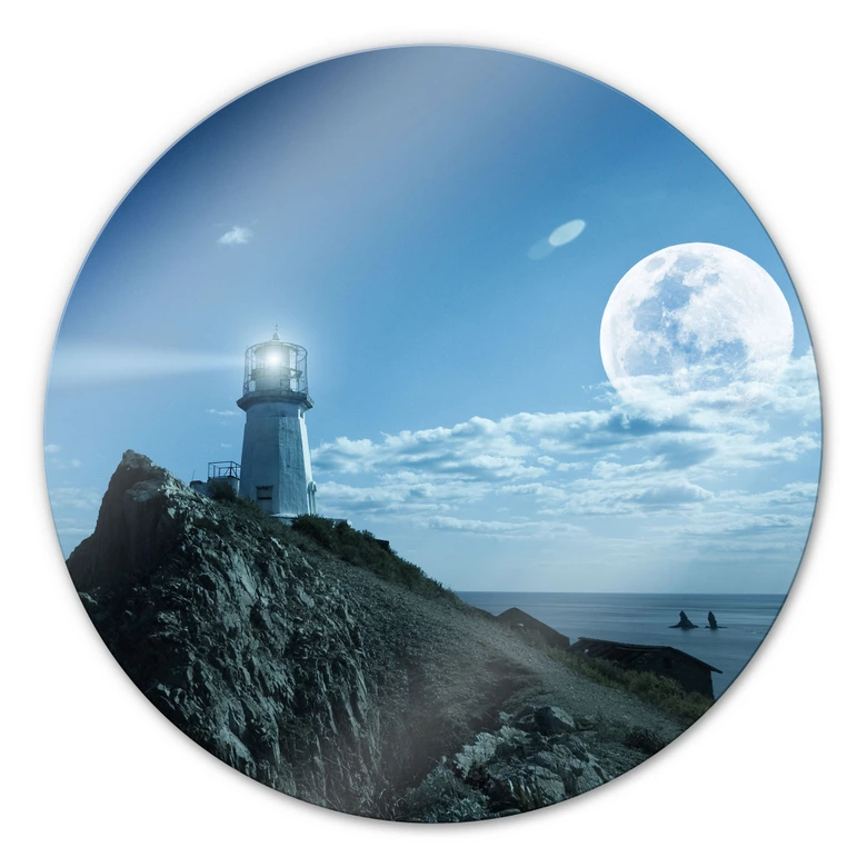 Glasschilderijen Vuurtoren - Rond 