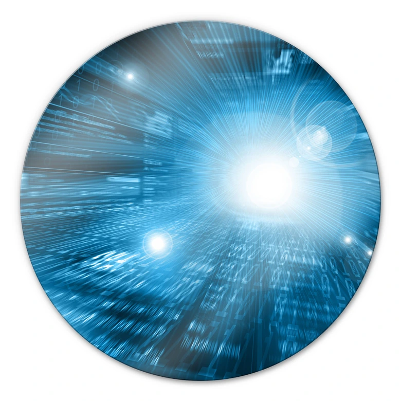 Glasbild Network - rund 