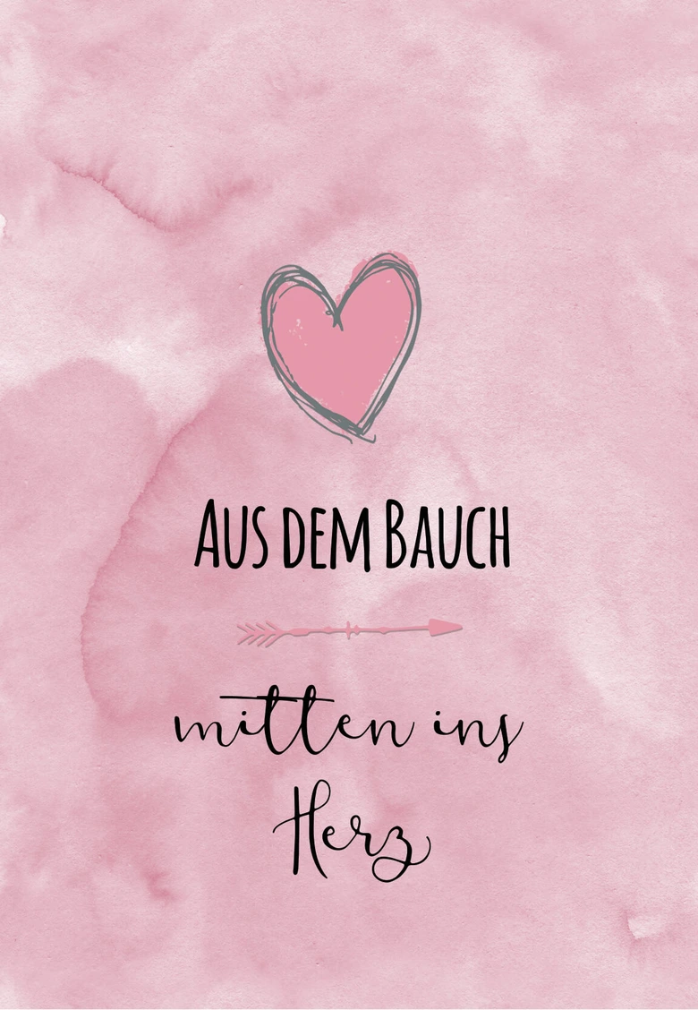 Gutschein zur Geburt - Mitten ins Herz 