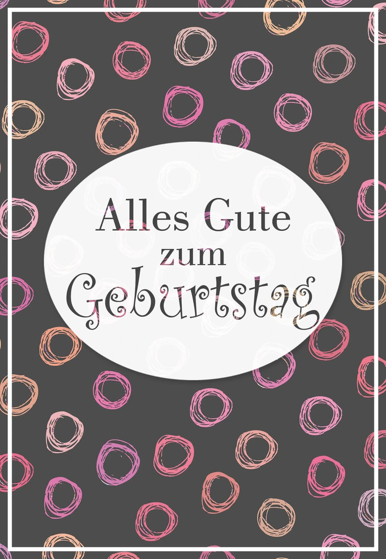 Gutschein Geburtstag - Moderne Kreise 