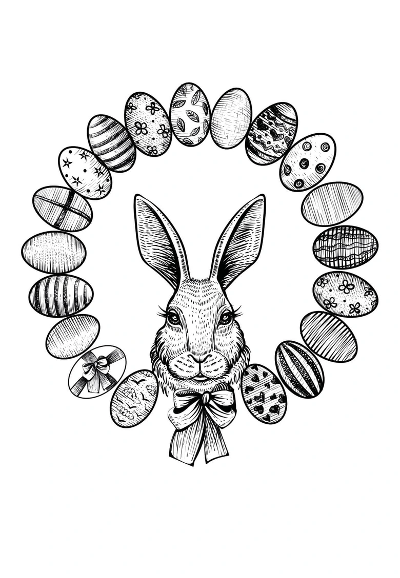 Gift Certificate Easter Black and White 